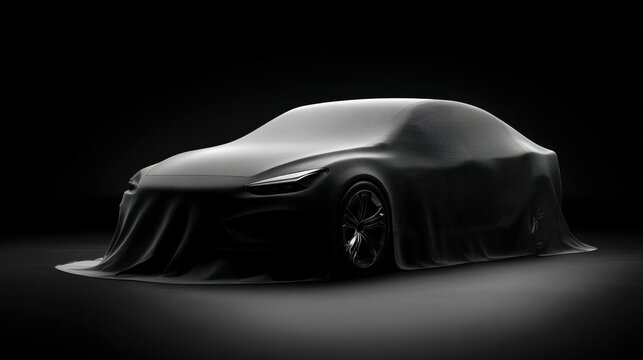 Mysterious new car shrouded in dark cloth