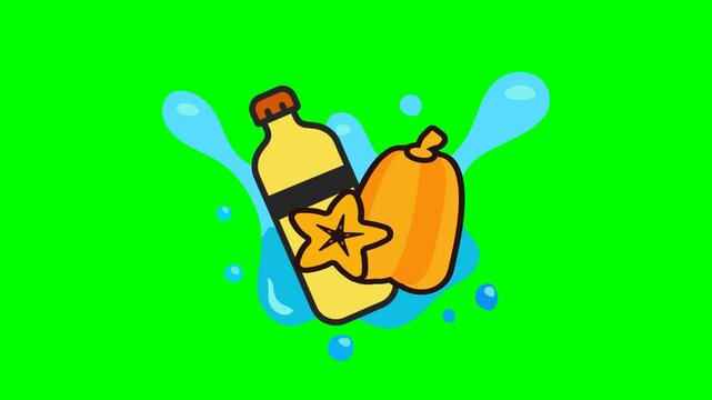 Tropical drink illustration
