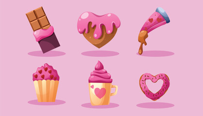 valentine's day love element illustration