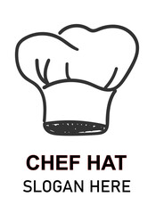 Chef hat logo background. vector. editable