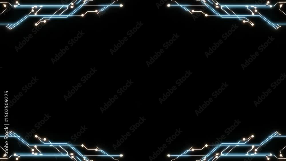 Poster futuristic digital background glowing blue circuit technology design for modern abstract aesthetics 