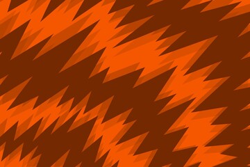 Orange abstract jagged zigzag background design. Minimalist background with energy, electric, power, speed, funky, trendy texture pattern element. Design for wallpaper, banner, decoration, print, etc.