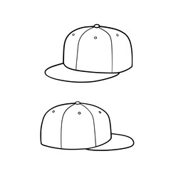 set of hats isolated on white background