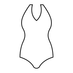 Swimsuit icon vector. Leotard illustration sign. Swimming suit symbol or logo.