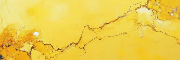 Naklejka premium Vintage Yellow Marble Backdrop with Gold Textured Design for Elegant Website and Product Presentations