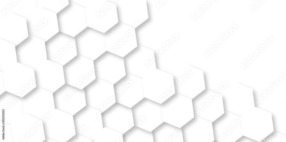 Poster hexagonal grid tile and mosaic structure mess cell. abstract hexagon seamless background. background
