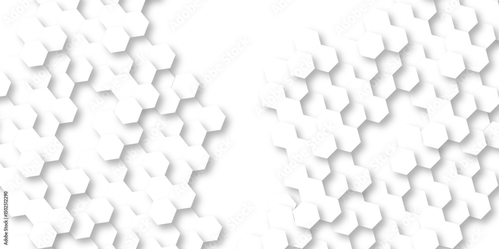 Poster hexagonal grid tile and mosaic structure mess cell. abstract hexagon seamless background. background