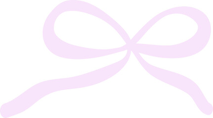 Ribbon Illustration, Decorative Bow Clipart, Elegant Textile Art