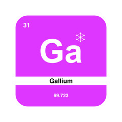 gallium periodic vector on transparent background