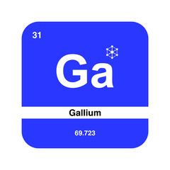 gallium periodic vector on transparent background