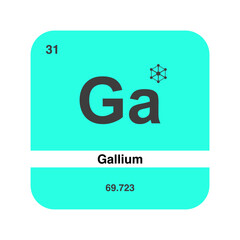 gallium periodic vector on transparent background