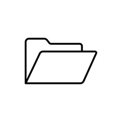 File folder vector icons. File folders icon. File folder icon set isolated on white background.