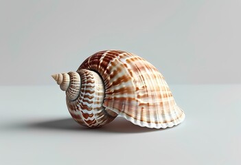 seashell on a black background