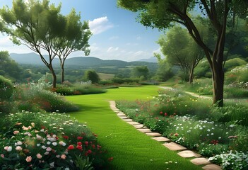 Obraz premium path in the park