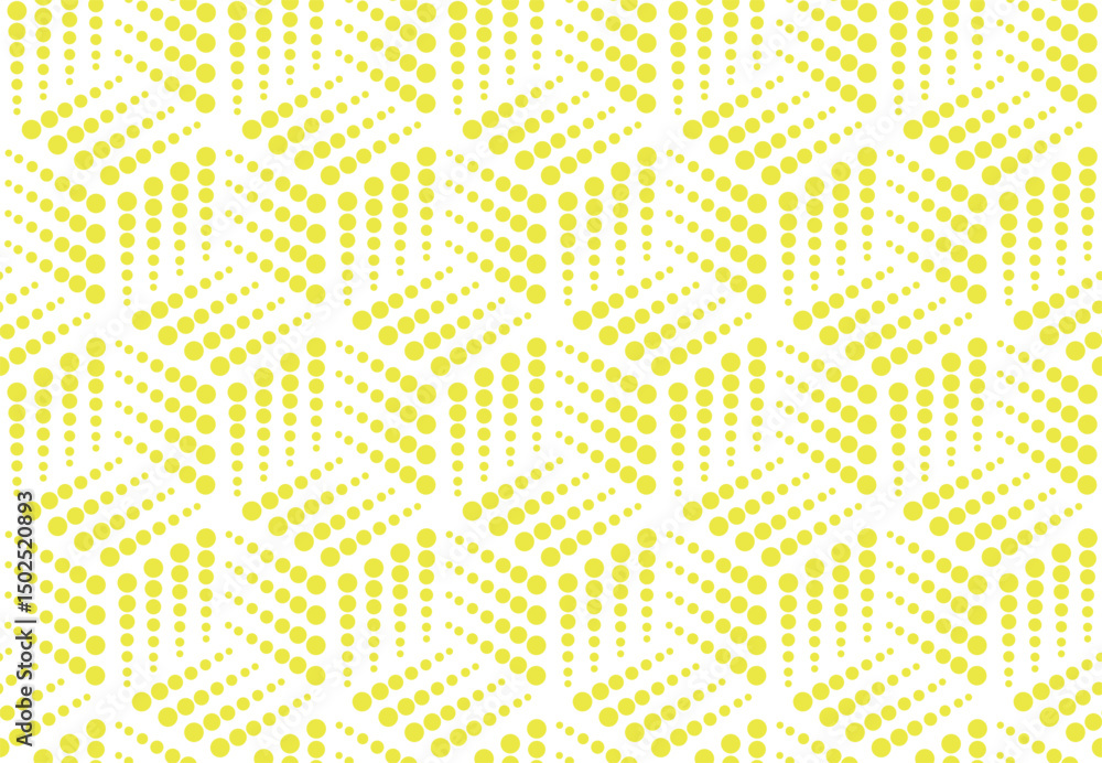 Poster Abstract geometric pattern. A seamless vector background. White and yellow ornament. Graphic modern pattern. Simple lattice graphic design