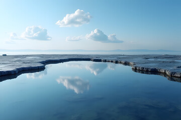 Fototapeta premium clouds over the sea