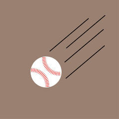 Baseball icon logo flat vector design