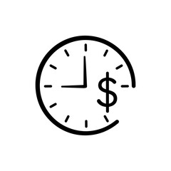 Clock with Dollar Sign Overlay