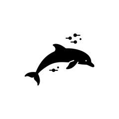 Fototapeta premium Dolphin Below Surface Icon