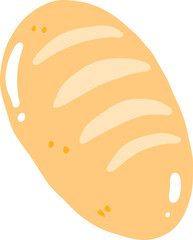 Bread Illustration, Cozy Bakery Clipart, Rustic Breakfast Art