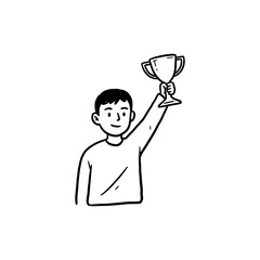 Person with Trophy Icon