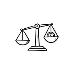 Scales with Coin Icon