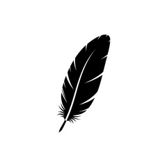 Obraz premium Single Slightly Curved Feather Icon