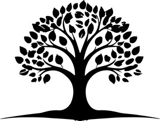 vector tree silhouette