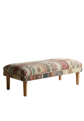 Patchwork bench, neutral colors