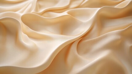 Fototapeta premium Lustrous Silk Wallpaper: Elegant Flowing Folds and Ripples on a Golden Smooth Surface