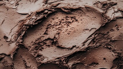 Close-up of a smooth, brown, textured surface