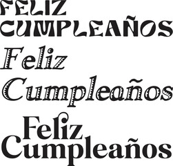 Happy Birthday! Elegant Typographic Designs in Spanish