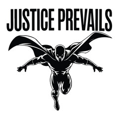 A silhouette of Superhero in flying vector on a white background