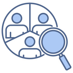 Competitor Analysis Blue Icon