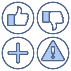 Swot Analysis Blue Icon
