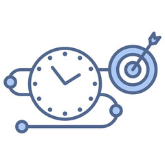 Timeline Blue Icon