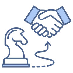 Partnership Blue Icon
