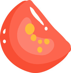 Tomato Illustration, Fresh Garden Clipart, Juicy Red Vegetable Art