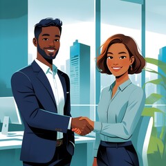business people shaking hands