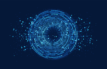 Abstract digital technology background. Big data, technology, data transfer