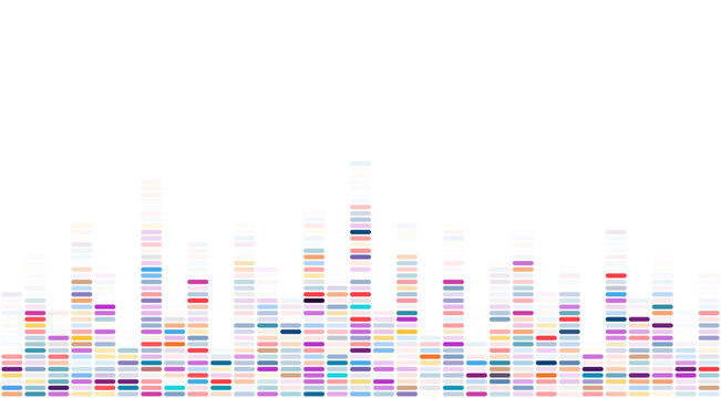 Dna test infographic. Genome sequence map.