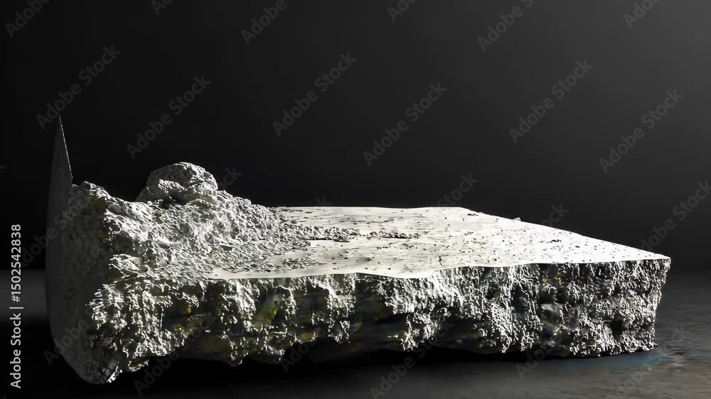 Poster transformation of concrete into a soft surface showcasing texture and detail in a minimalist setting