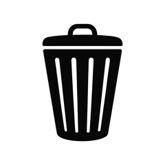Essential Trash Can Silhouette vector Art & Illustration
