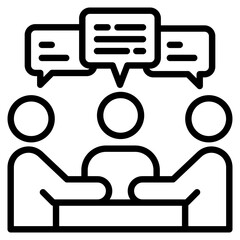 Team Chat line icon
