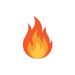 Fiery Flame Emoji Icon vector Art & Illustration