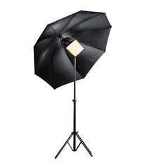 Stentor light on a tripod, isolated against a transparent background, in a PNG file.