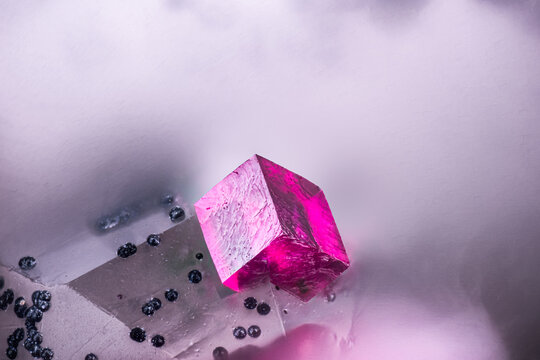 Spherocobaltite. Specimen from Bou Azzer, Ouazazate, Morocco. Micro photography extreme close-up. microscope mineral crystal photography for Scientific use.