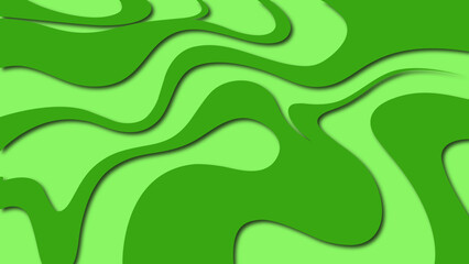 Obraz premium Abstract Green Wavy Layered Artwork. Abstract Green Background with Waves