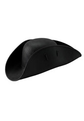 Black flat-brimmed hat