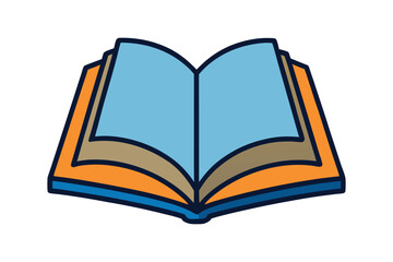 open book icon in flat style vector illustration